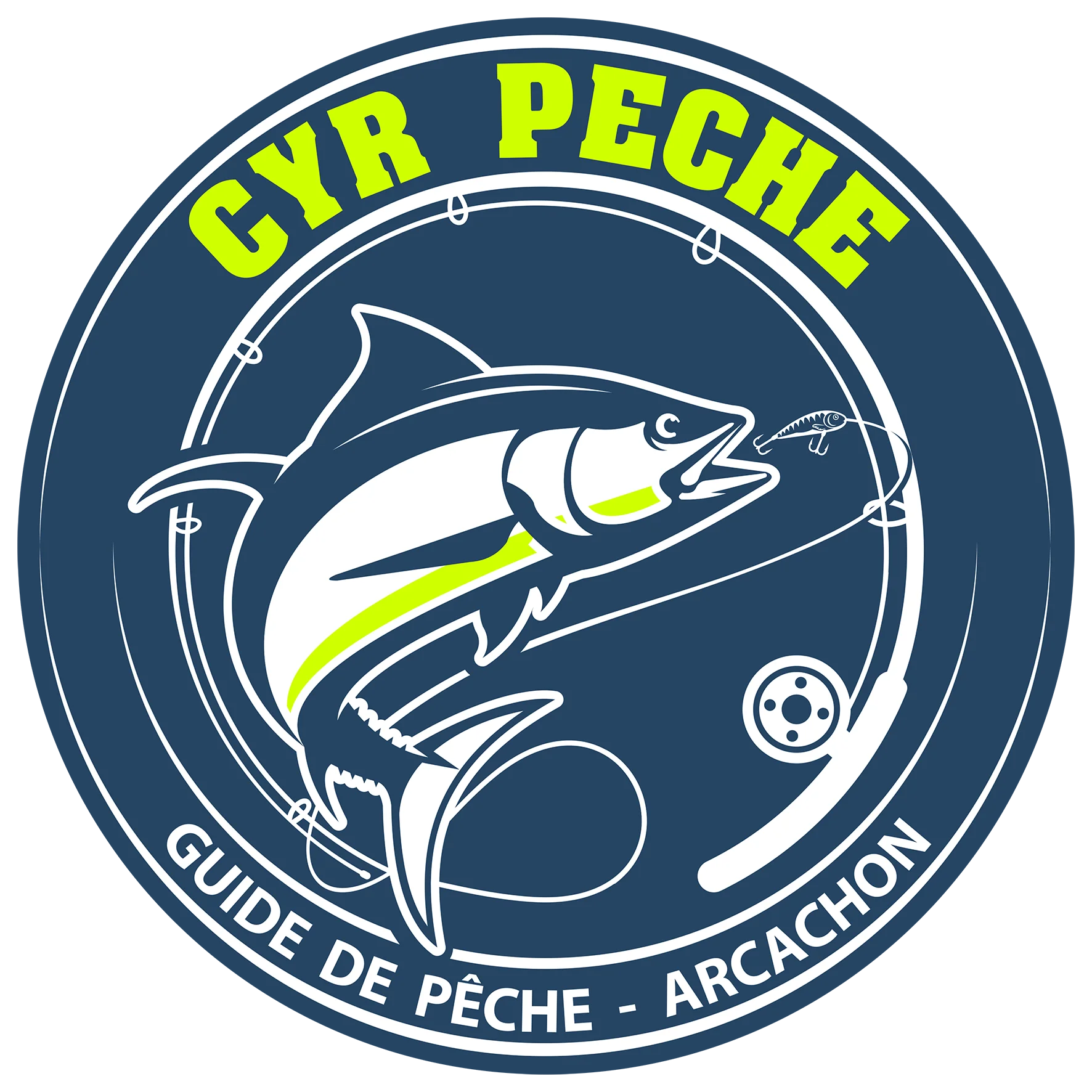 logo cyr peche guide de peche pour sortie peche sur arcachon et cap ferret